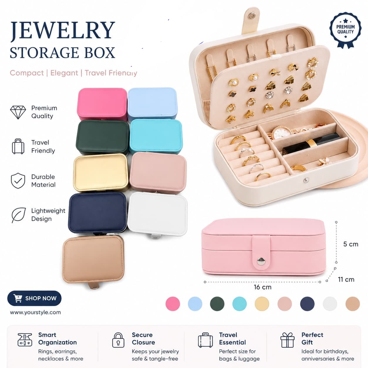 Portable Jewellery Storage Box
